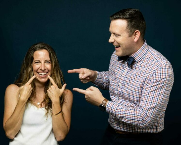 Adult in Invisalign Dr. Bates with Adult Patient